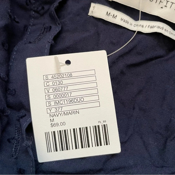 URBAN Outfitters button down ruffle swiss dot boho off the shoulder mini dress - Picture 11 of 13